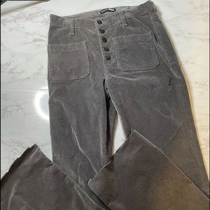 NEVER WORN FashionNova Wide leg Grey corduroy pants